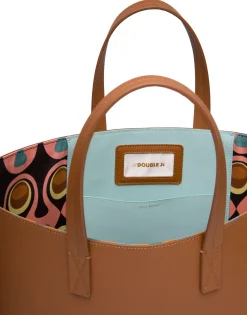Shopper Tote BagMarrone in Saffiano Leather
