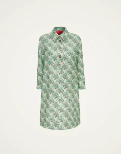 Short Artemis DressFans Mint in Shot Cotton