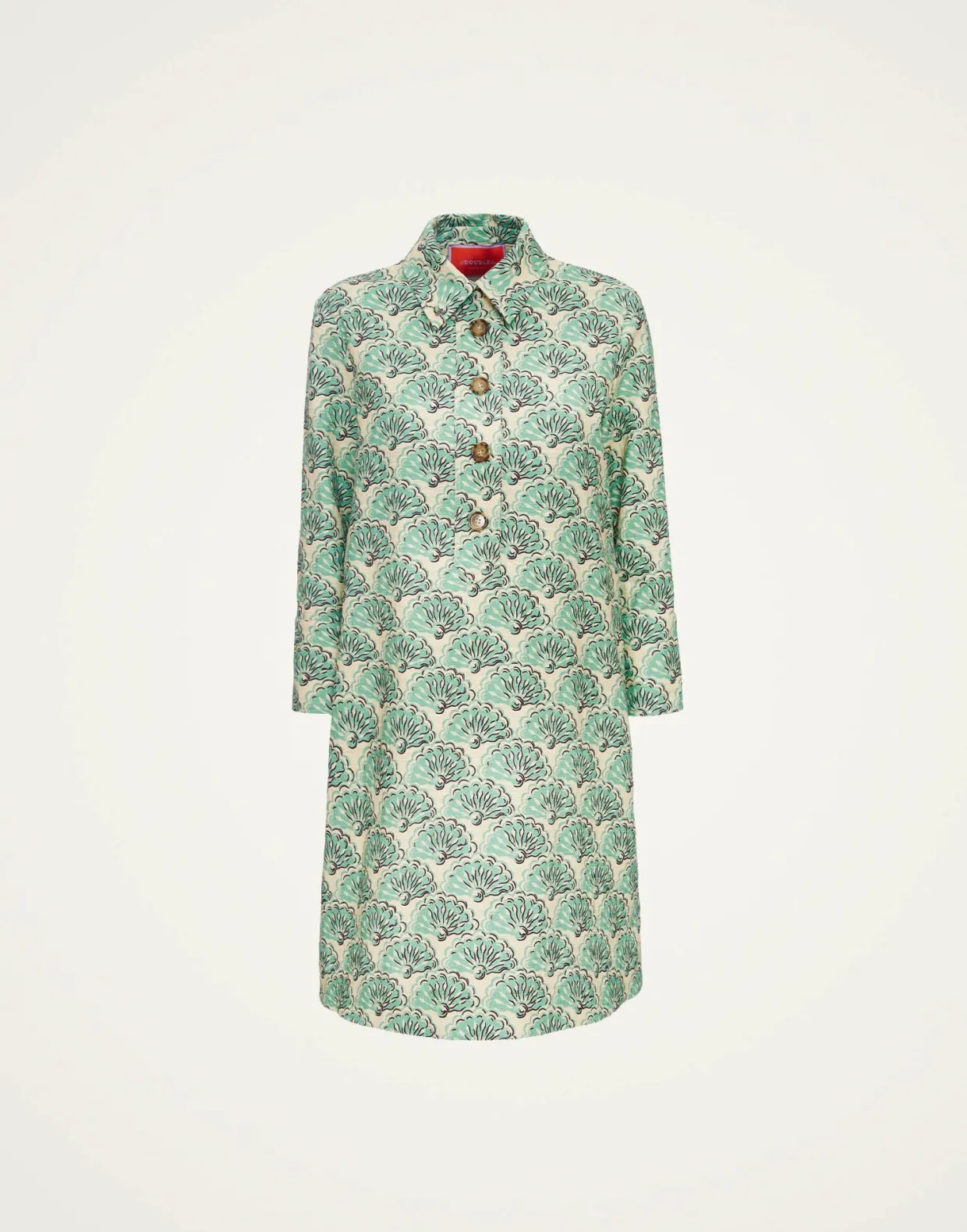 Short Artemis DressFans Mint in Shot Cotton