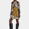 Short Artemis DressMarea Black & White in Cady Wool
