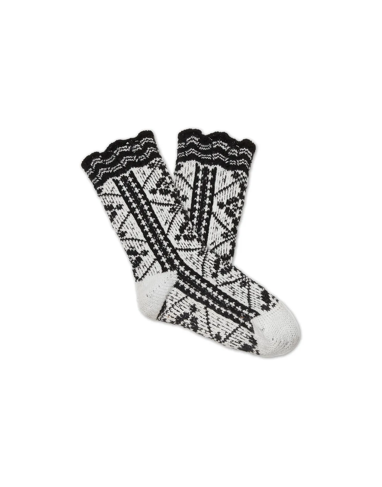 Short Mountain SocksCircle Nero in Wool