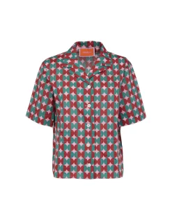 Short PajamaMezzaluna Pink in Cotton Voile