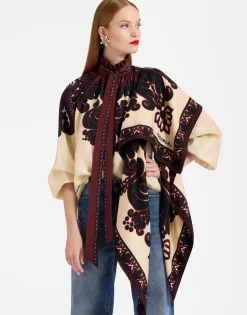 Silk FoulardCorsini Plac&eacute;e Cream in Silk Wool