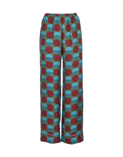 Silk PajamaSfere Grandi Verde in Twill Silk