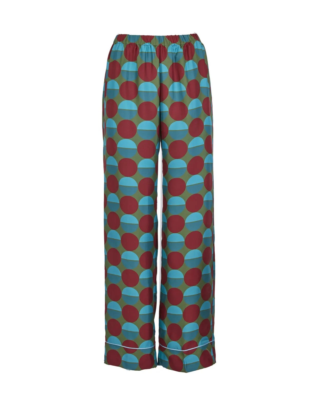 Silk PajamaSfere Grandi Verde in Twill Silk