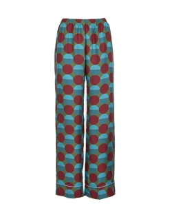 Silk PajamaSfere Grandi Verde in Twill Silk