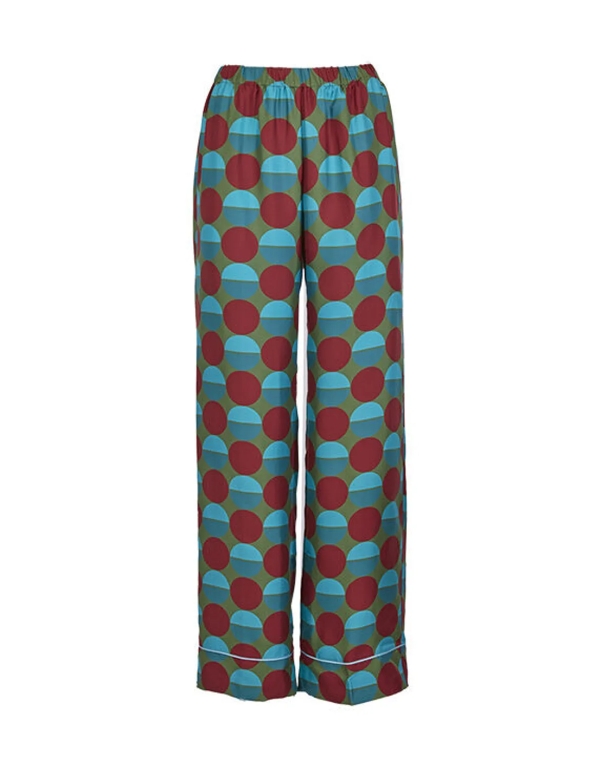 Silk PajamaSfere Grandi Verde in Twill Silk