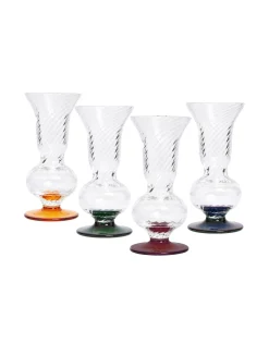 Sippers Set Of 4Rainbow Mix in Murano Glass