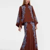 Sleek SkirtSignoria Plac&eacute;e Brown in Satin