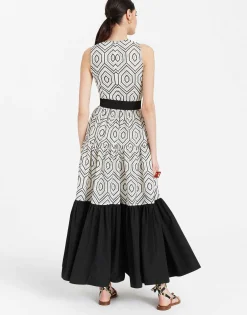 Sleeveless Big DressSolid Ivory in Cotton Sangallo