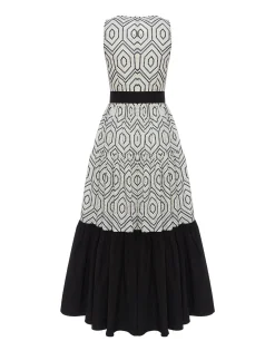 Sleeveless Big DressSolid Ivory in Cotton Sangallo