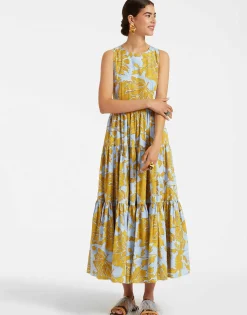 Sleeveless Big DressTangle Light Blue in Summer Poplin