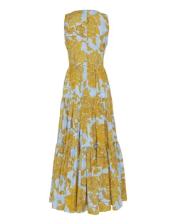 Sleeveless Big DressTangle Light Blue in Summer Poplin