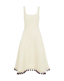 Sophia Dress EmbroideredCreamy in Jacquard