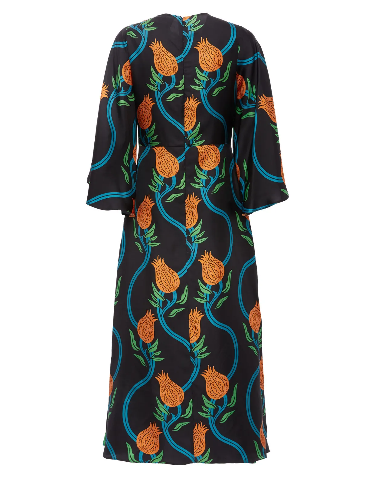 Sorella DressMelograno Nero in Silk Twill