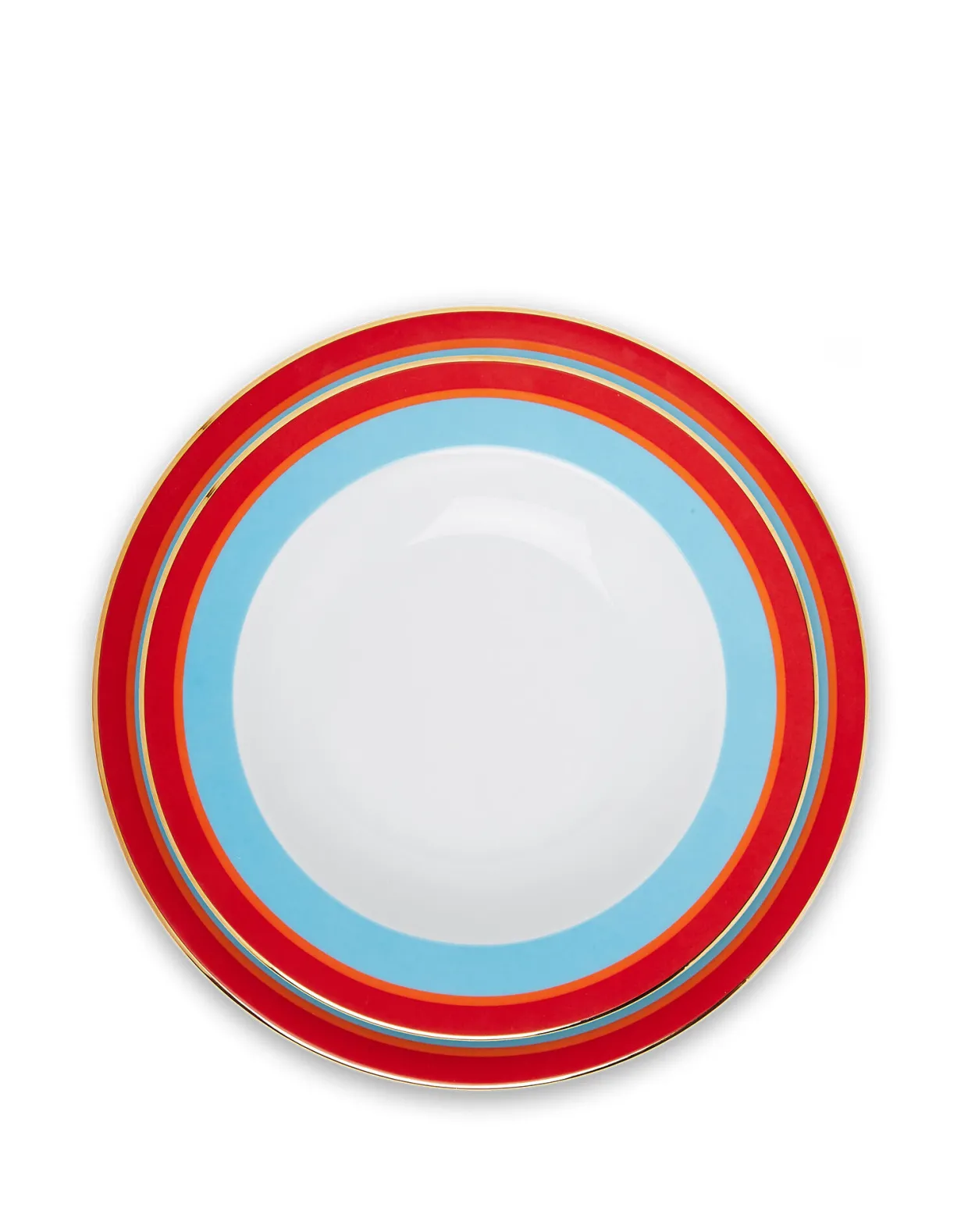 Soup & Dinner Plate Set of 4Rainbow Mix in Porcelain
