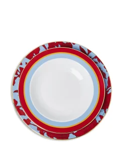 Soup And Dinner Plates SetRoman Holiday Vino in Porcelain