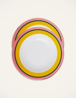 Soup Plates Set Of 2Rainbow Yellow in Porcelain