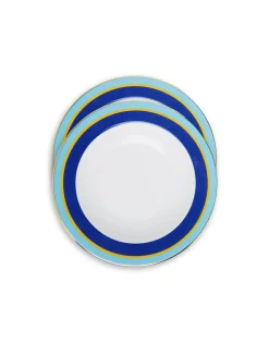 Soup Plates Set Of 2Rainbow Blue in Porcelain