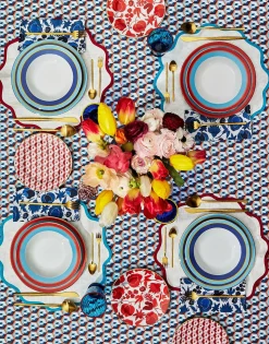 Soup Plates Set Of 2Rainbow Azure in Porcelain