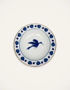 Soup Plates Set Of 2Wildbird Blue in Porcelain