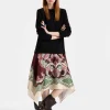 Sporty Foulard DressPortal Plac&eacute;e Brown in Heavy Jersey