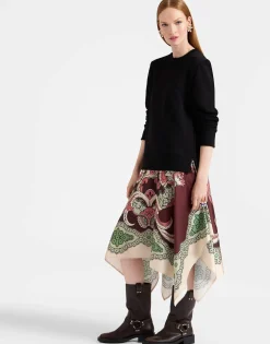 Sporty Foulard DressPortal Plac&eacute;e Brown in Heavy Jersey
