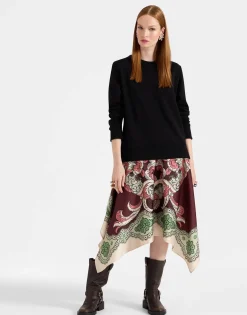 Sporty Foulard DressPortal Plac&eacute;e Brown in Heavy Jersey