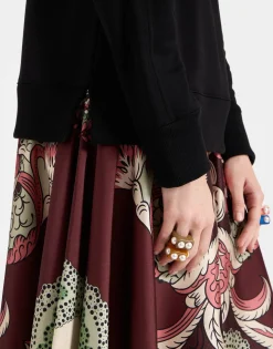 Sporty Foulard DressPortal Plac&eacute;e Brown in Heavy Jersey