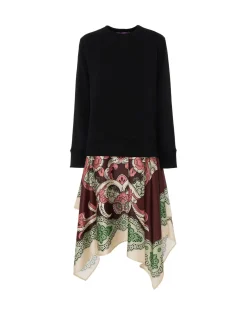 Sporty Foulard DressPortal Plac&eacute;e Brown in Heavy Jersey