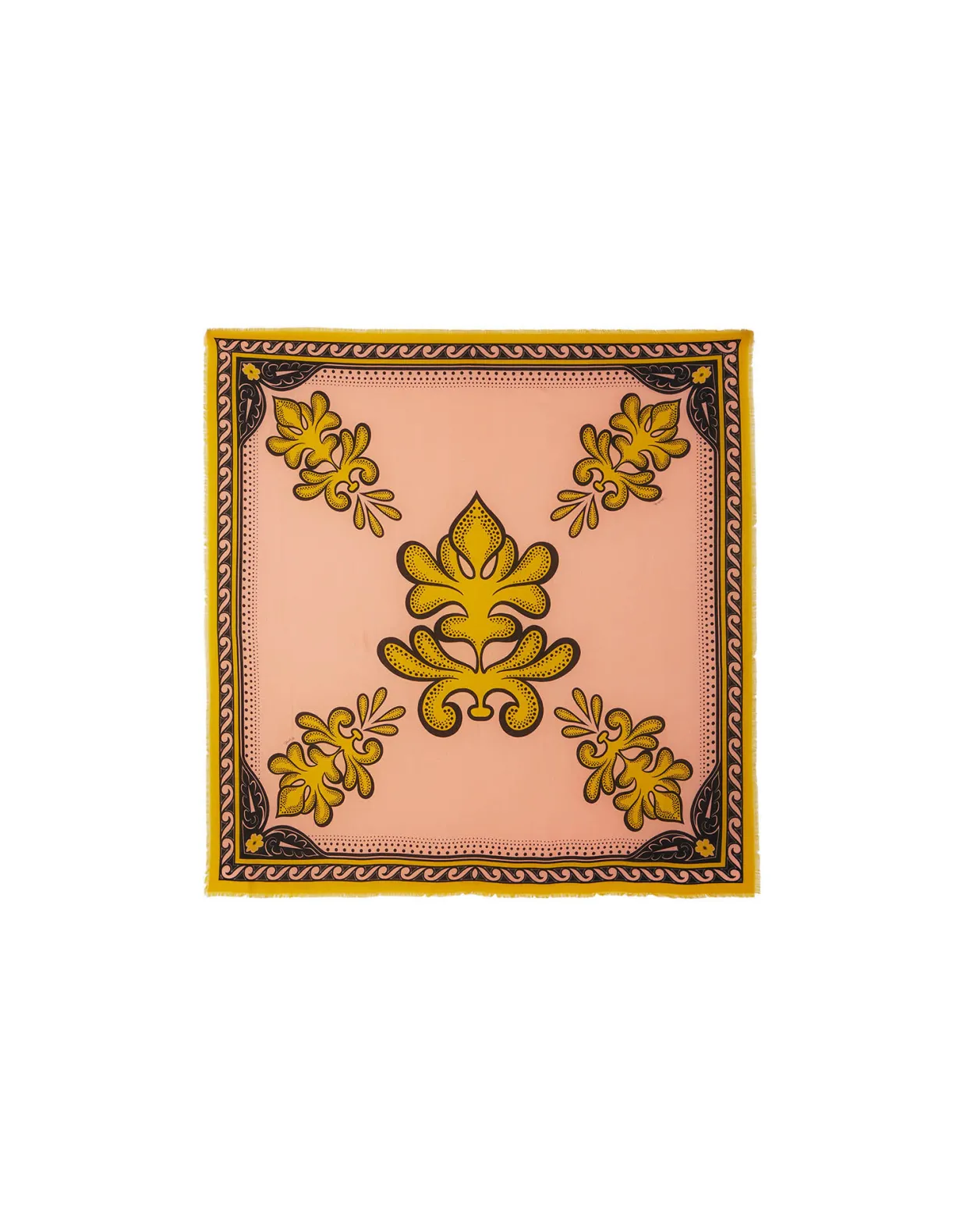 Square ScarfHerald Fuchsia in Modal Silk