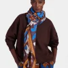 Square ScarfPalazzo Light Blue in Modal Silk