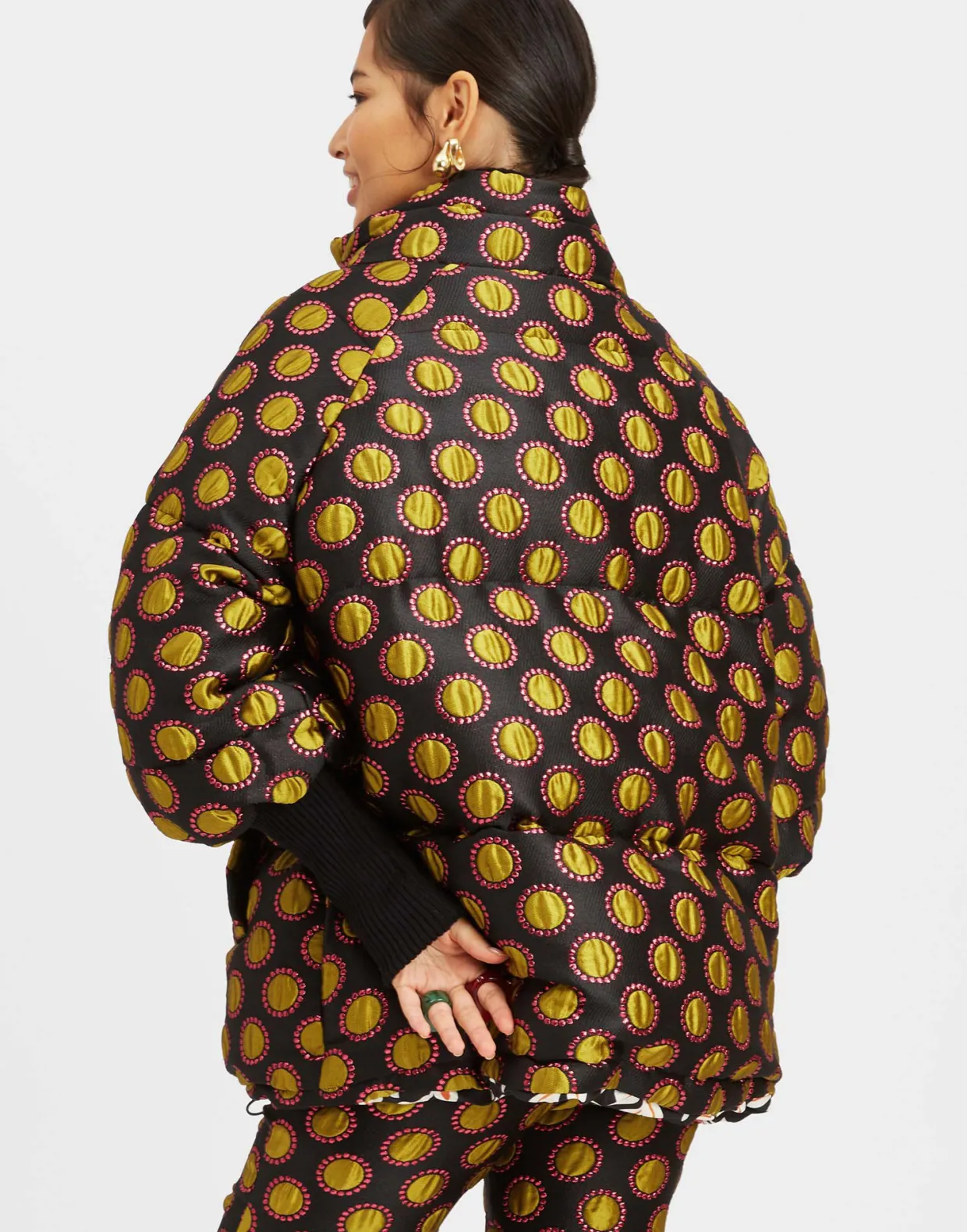 St. Moritz Reversible JacketWinter Sun Black in Jacquard