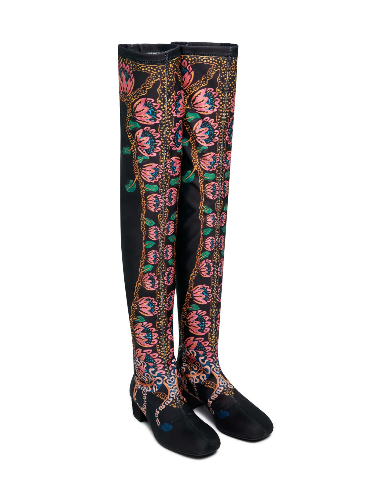 Stretch BootsEve Black in Elastic Lycra