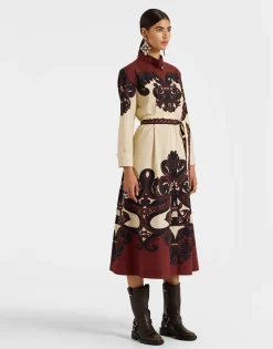 Sundowner DressCorsini Plac&eacute;e Cream in Cotton Poplin