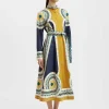 Sundowner DressMudejar Plac&eacute;e Blue in Cotton Poplin