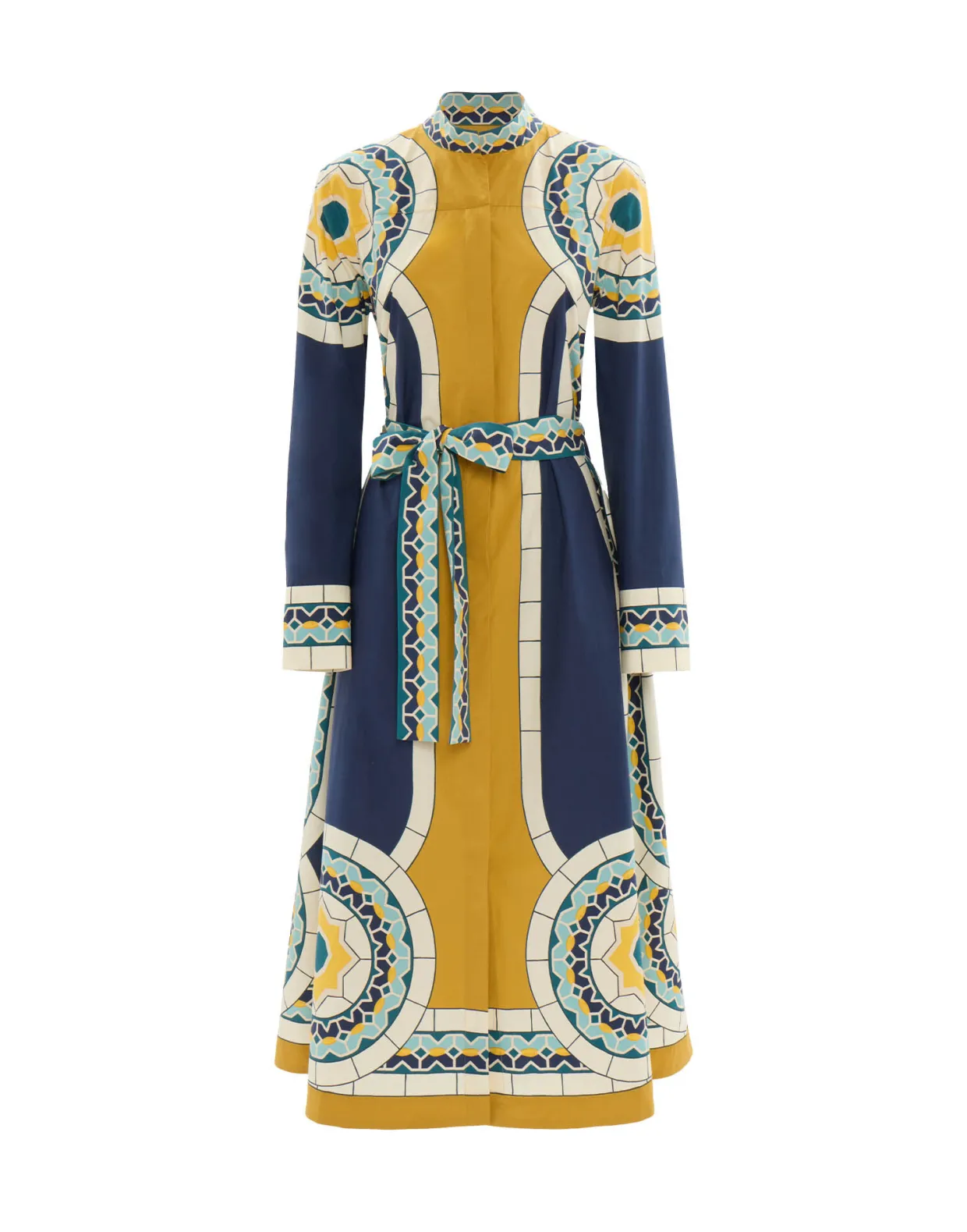 Sundowner DressMudejar Placée Blue in Cotton Poplin