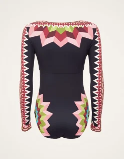 Sunset SuitSunset Navy Placée in Lycra