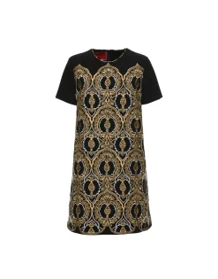Super Mini Swing DressSolid Black in Techno Cady
