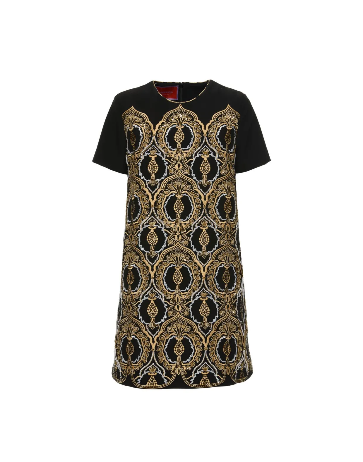 Super Mini Swing DressSolid Black in Techno Cady