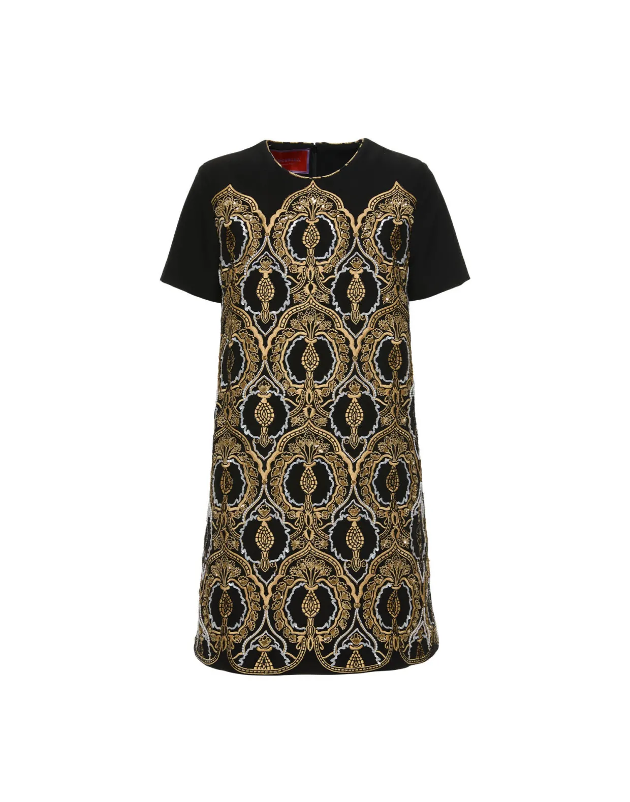 Super Mini Swing DressSolid Black in Techno Cady