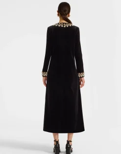 Super Swing DressSolid Black in Light Velvet