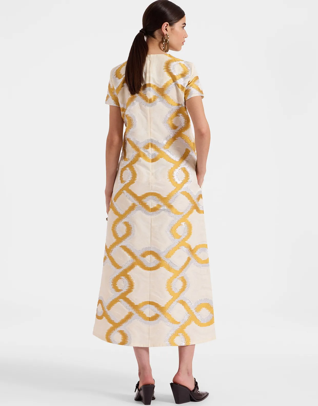 Super Swing DressTackle Gold in Jacquard