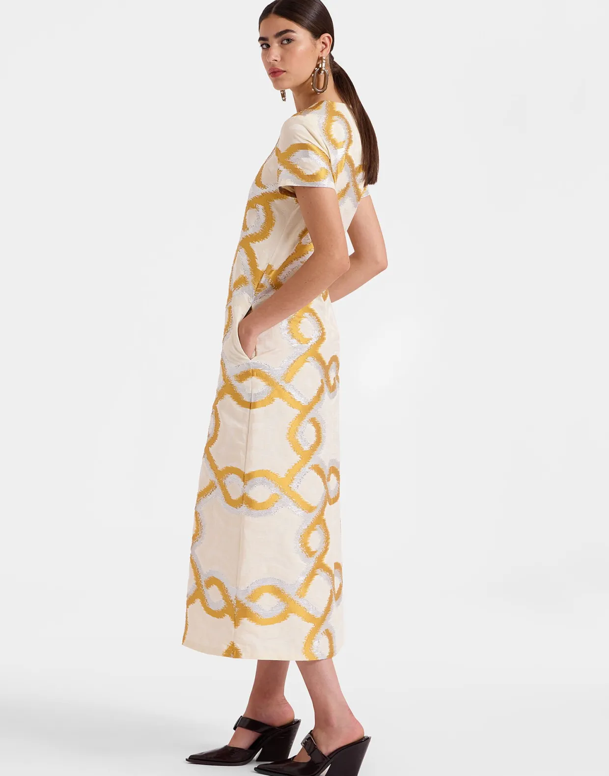 Super Swing DressTackle Gold in Jacquard