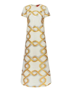 Super Swing DressTackle Gold in Jacquard