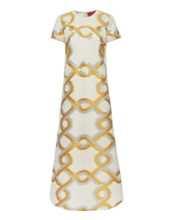 Super Swing DressTackle Gold in Jacquard