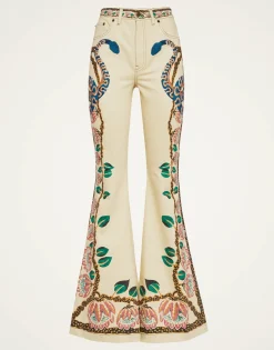 Superflare JeansEve Ecru in Denim