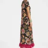 Swing Dress (With Feathers)Eden in Twill Silk