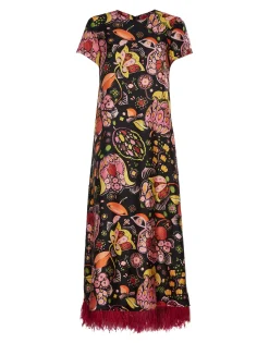 Swing Dress (With Feathers)Eden in Twill Silk
