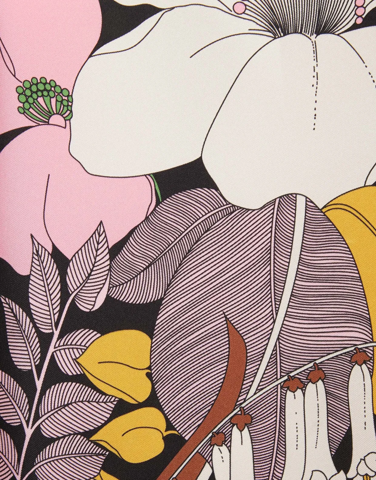 Swing DressBig Flower in Silk Twill